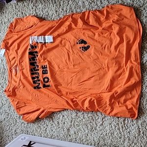 Orange maternity shirt